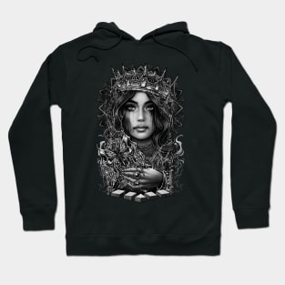 Gothic crying women neo traditional tattoo style Hoodie